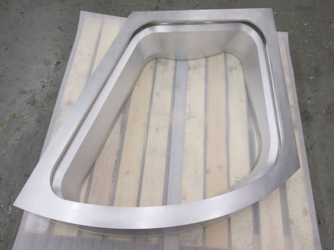 Windshield test tool with a machined opening
